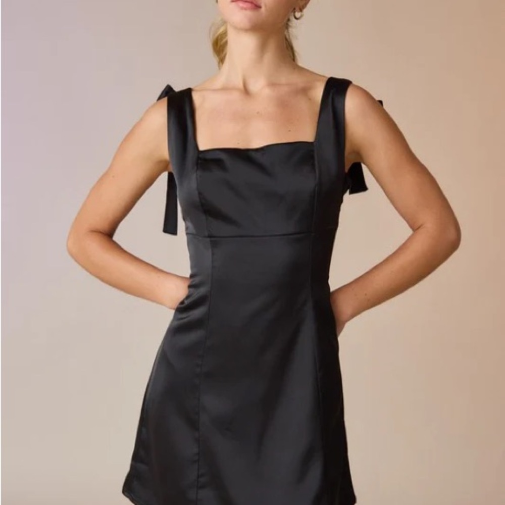 Altar'd State Black Sheath Mini Dress Square Neck Sleeveless